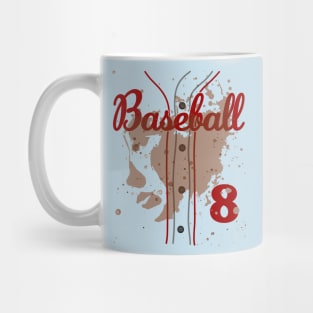 Baseball Jersey Number 8 Kids Baseball Uniform Dirty Funny #8 Mug